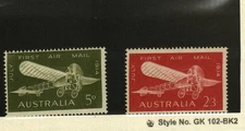 Australia #382-3 MNH airplane First Airmail