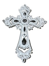 Comfy Hour Faith and Hope Collection Hollow Turquoise Wall Cross, White