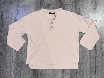 Lillusory Women s Beige Button Detail Long Sleeve Sweater Size S #3513