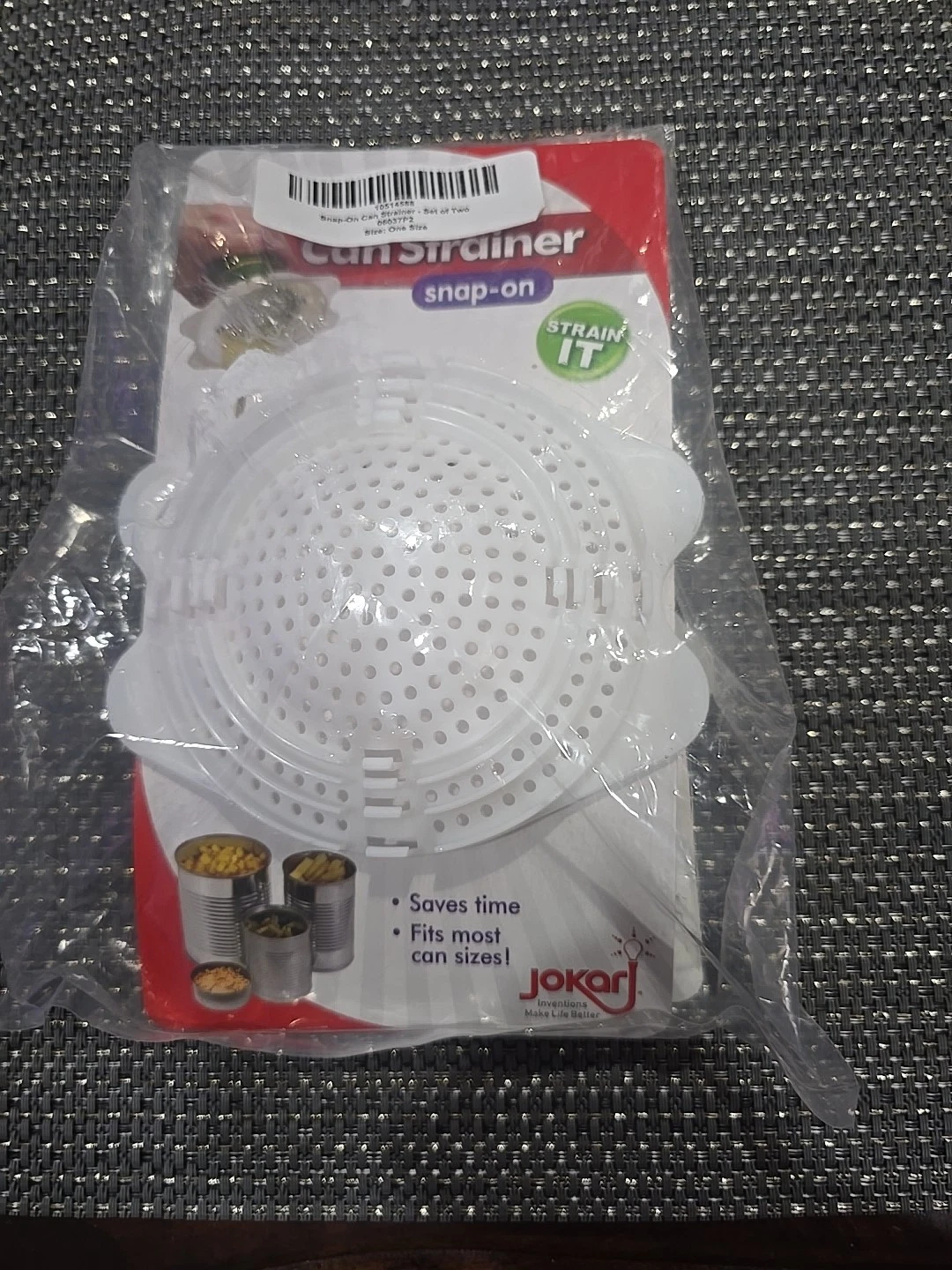 Jokari White Snap-On Can Strainer 2 Pack!