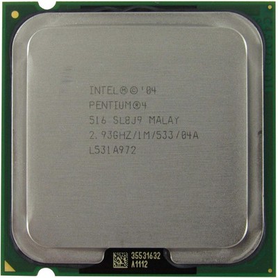PC CPU LGA 775 Intel Pentium 4 516 2.93GHz SL7TZ LGA775 Processor Socket Comput