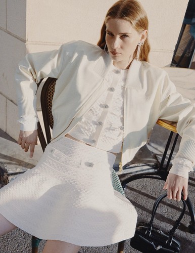 Self portrait JACKET CREAM COTTON CANVAS Size US 8 UK 12 $555
