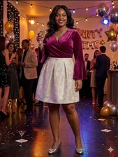 Maeve Anthropologie Metallic Dot Jacquard Mini Skirt Sz 8 Pleated Pockets Ivory