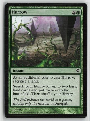 Harrow Lightly Played Foil 165 Zendikar Magic: The Gathering