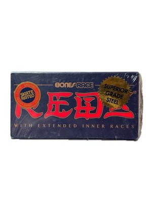 BONES RACE REDS Skateboard Bearings 8-Pack 8mm Precision Built in Spacer