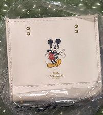 Coach Disney Mickey Mouse Leather Dempsey Tote 22 Chalk - NWT CM843
