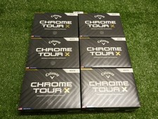 Callaway 2024 Chrome Tour X White Golf Balls 6 Dozen No Logos New