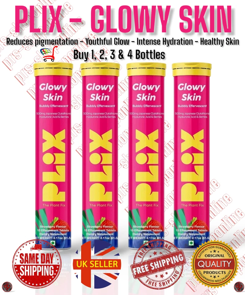 PLIX - THE PLANT FIX PLIX Glutathione 15 Tabs With Vitamin C For Clear & Youthful Skin Strawberry UK*