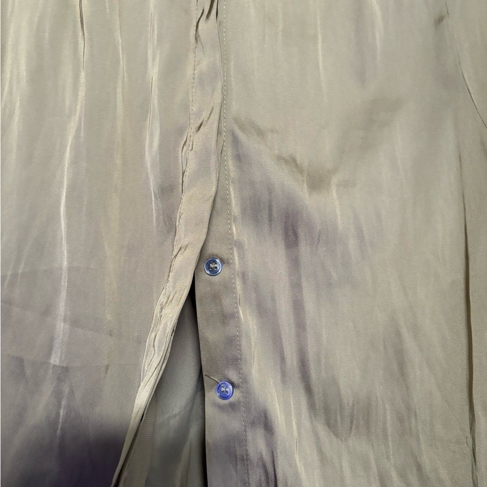 Current Air Metallic Button Down Blouse Career Of… - image 3