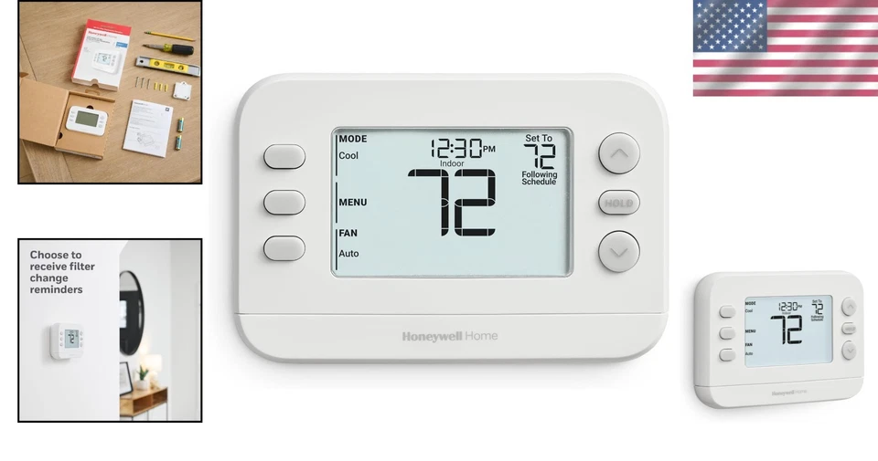 User-Friendly Programmable Thermostat with Custom Scheduling and Easy Install - Image 2 of 4