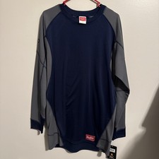 Rawlings Sweatshirt Men  s Medium Navy Grey Crew Neck Pullover Logo Baseball