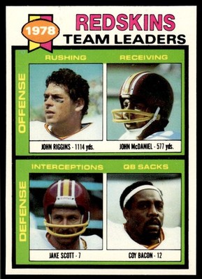 1979 TOPPS MAIL IN HAND CUT JOHN RIGGINS/JOHN MCDANIEL/JAKE SCOTT/COY BACON C