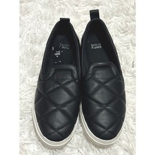 Eileen Fisher Black Poem Nappa Leather Quilted Platform Sneakers Size 10