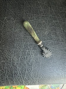 Vintage Cobbler Shoemaker Spur Embedder Tool Wood Handle