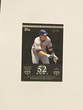 2007 Moments & Milestones Ryan Zimmerman Black 7/29