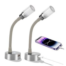 RV Reading Lights Interior, 12V Dimmable LED Reading Light with Glossy Chrome