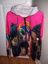 Gorillaz Hoodie Art Jacket Windbreaker - XL Ladies Asian size  M Ladies S Men