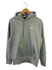 NIKE Club French Terry Pullover Hoodie, Medium, Cotton, Gray, FN3867-063