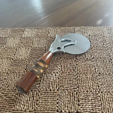 Stainless 10" Pizza Cutter Slicer Wheel Heavy Duty Wood Navajo Style