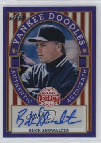 2024 Leaf A Bronx Legacy Yankee Doodles Purple Prismatic /4 Buck Showalter Auto