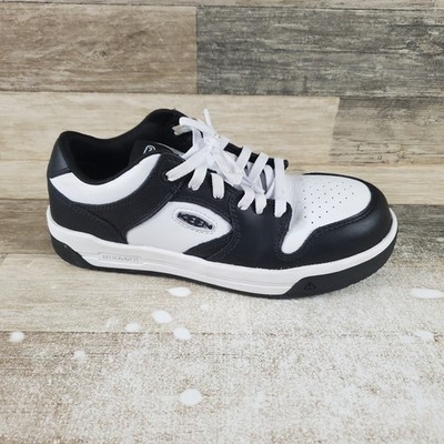 Keen Utility Womens Works Shoes Sz 9.5 M Black White Leather Lace-Up Sneakers
