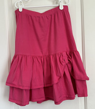 Hanna Andersson girls 160 14 pink tiered skirt EUC ref 1290