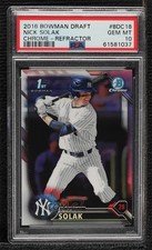 2016 Bowman Draft Chrome Picks Refractor Nick Solak #BDC-18 PSA 10 GEM MT 4al