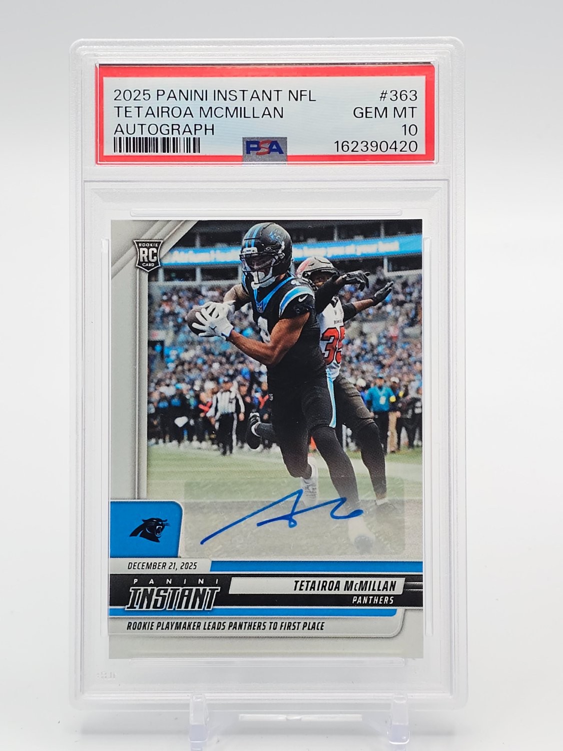 Tetairoa McMillan Panini Instant NFL #363 Autograph