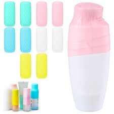 10 Pack Silicone Bottle Covers Leak Proof Travel Bottle Covers Silicone Cover...