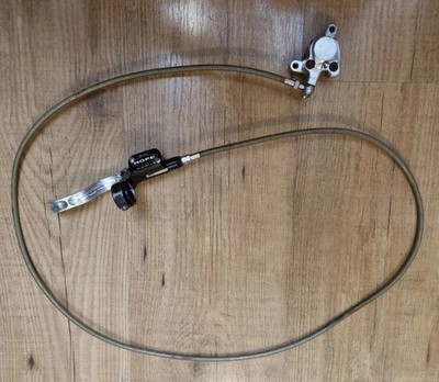 Hope ''5'' (hinten) Scheibenbremse in schwarz/aluminium poliert/rot GEBRAUCHT ERSATZTEIL ODER REPARATUR