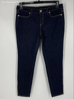 Tory Burch Womens Dark Blue Denim 5 Pocket Design Skinny Jeans Size 30