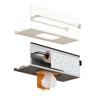 Multifunctional Adhesive Paper Towel Holder for Kitchen Bathroom Cabinet Door
