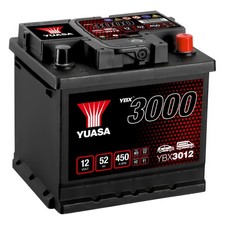YUASA Car Battery YBX3012 12V 52Ah 450A B13 B14 4 Years Warranty T1 Starter