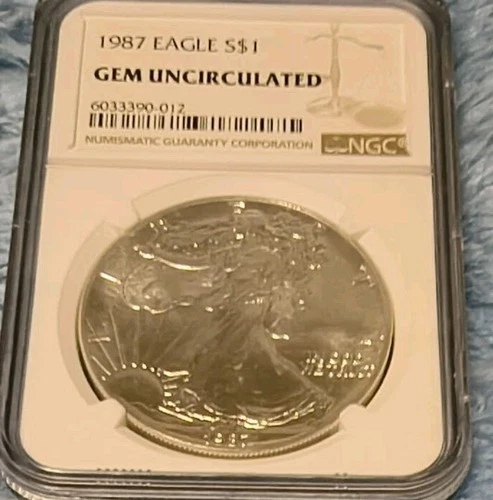1987 Gem Uncirculated Silver Eagle 2nd Year of Production Very Few Left RARE...