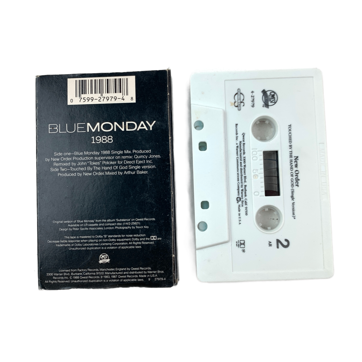 New Order Blue Monday 1988 Cassette Qwest Single Mix 4-27979 Rare