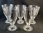 Set of 5 Vintage Anchor Hocking Berwick Boopie Clear 8 oz. Water Glasses