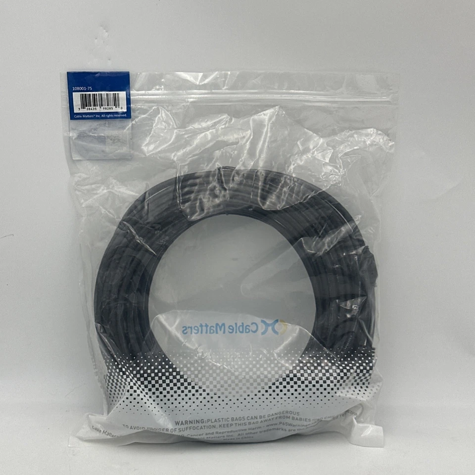 Cable Matters 108001-75 VGA Monitor Cable HD15 Male to HD15 Male - 75ft - Image 2 of 4