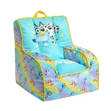 Idea Nuova Bluey Kids Micromink Bean Bag Sofa Chair, Bluey and Chloe, Ages 3+