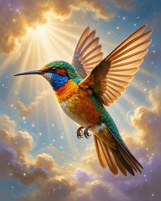 Hummingbird Bird 4K Wallpaper Digital Art HD Animal Printable Kids Room Art 1025