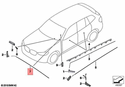 Genuine Optical fibre instrument panel BMW X3 G01 X3 20dX 20i 1.6 