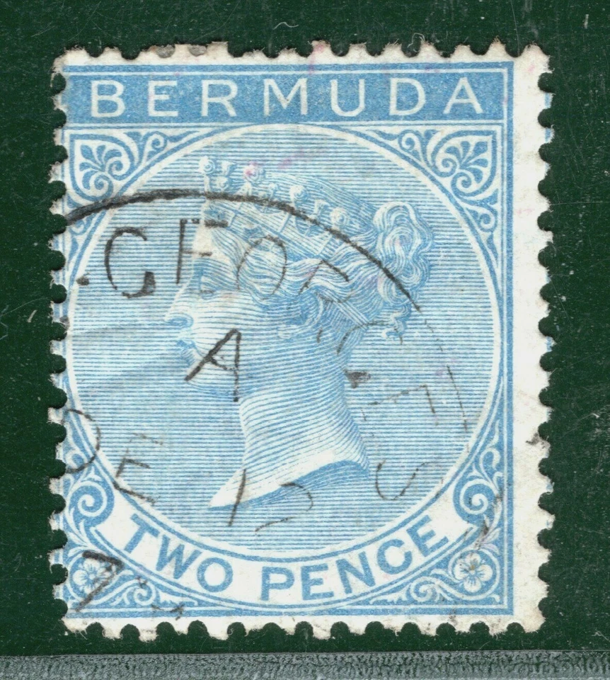 BERMUDA QV Classic Stamp SG.3 2d Dull Blue Super 1872 CDS Used Cat £45+ BLUE154 - Image 4 of 4