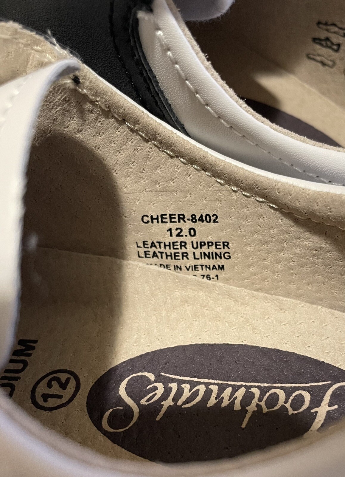 SAOLA Scarpe Oxford da sella Footmates per ragazze taglia 12 cheer bianche nere medi e solette larghe