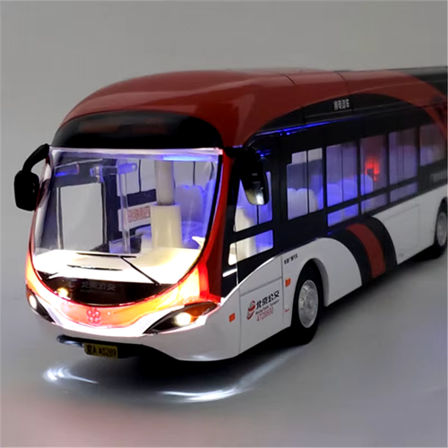 Aleación Eléctrico Tráfico Turístico Autobús Modelo Diecast Simulación Metal Juguete Ciudad P - Imagen 8 de 23
