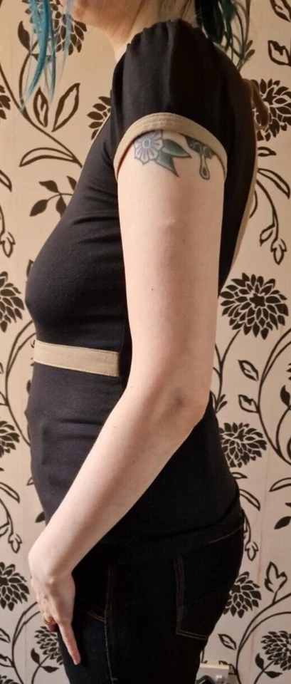 Top Rock Steady Clothing negro ojo de cerradura Reino Unido 8 pequeño Foto 3 de 4