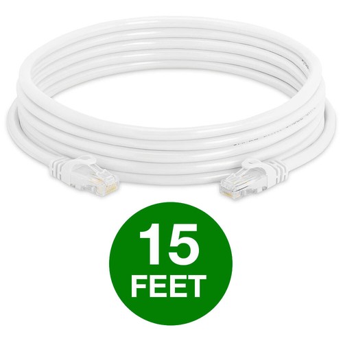 20-pak Kabel krosowy Ethernet Cat6 1,5 stopy-15 stóp - Gigabitowy przewód LAN do Speed White - Zdjęcie 5 z 10