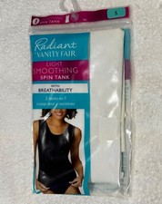 Vanity Fair Radiant Spin Tank Scoop V-neckline Lite Smoothing White, Black SM-LG