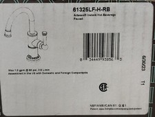 Brizo 61325LF-H-RB Artesso 1.0 GPM Instant Hot Faucet Water Dispenser