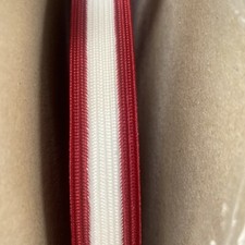 3/4 Red/White/Red Flat Braid-Nylon -72 Yards-Rice Braid/Norman Schatz