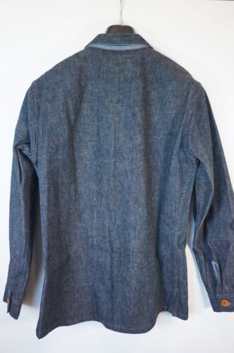 GIACCA CAMICIA COME NUOVA | $425 MISTER FREEDOM DENIM SPAZZOLATO MARE TERRA ARIA 40 MEDIUM - Foto 17 di 19