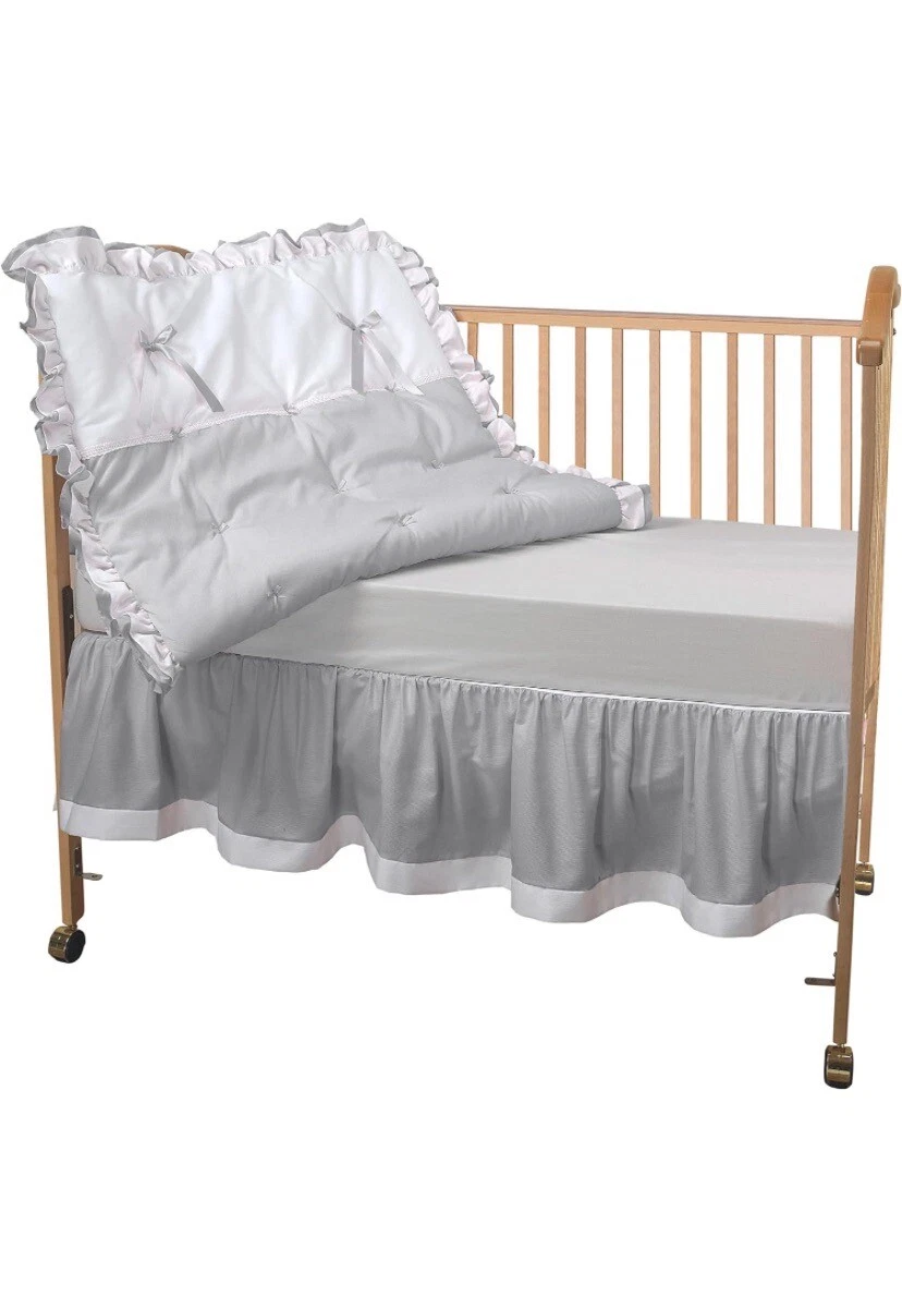 Baby Doll Bedding Regal Crib Bedding Set, Grey